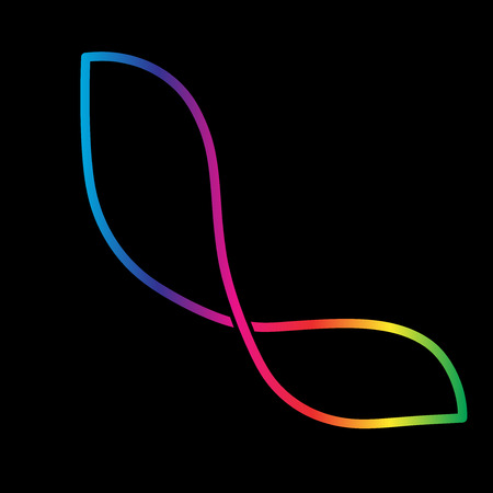 Beautiful abstract rainbow figure, great design for any purposes. Vector bright background. Surface texture. Trendy modern style. Beautiful fashion art. Print, design element. Blue background.のイラスト素材