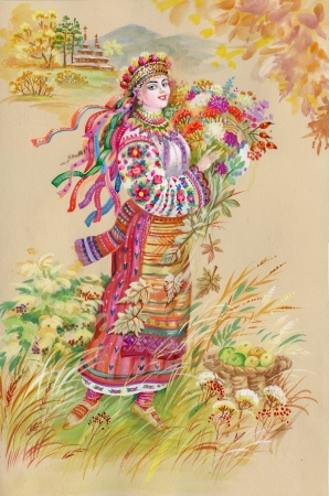 Painting Collection  Easter slavic traditionの写真素材