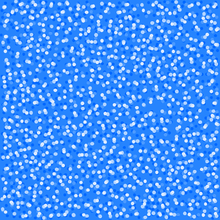 Blue christmas background, winter snowfall pattern. Falling white snowflakes on bright backdrop for season greeting card.のイラスト素材