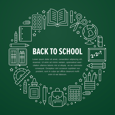 Vector of School supplies circle - ID:1-123966763 - Royalty Free Image ...