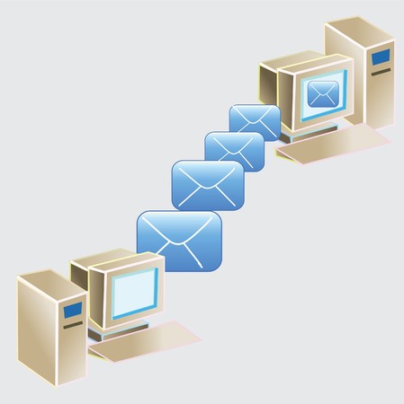 communication by emailのイラスト素材