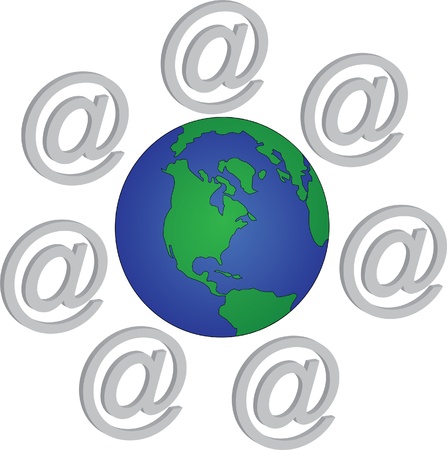 global internet sign symbolのイラスト素材