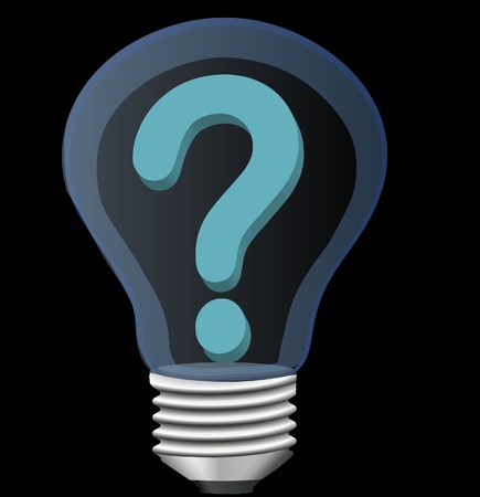 light bulb with question markのイラスト素材