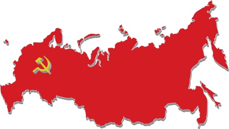 red map of old russiaのイラスト素材