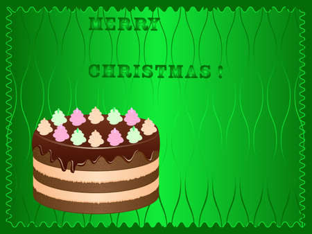 Vector card  Christmas pieのイラスト素材