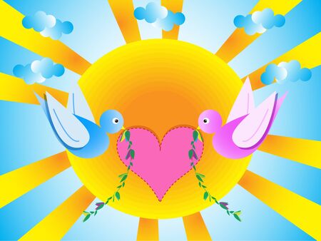 vector illustration Valentineのイラスト素材