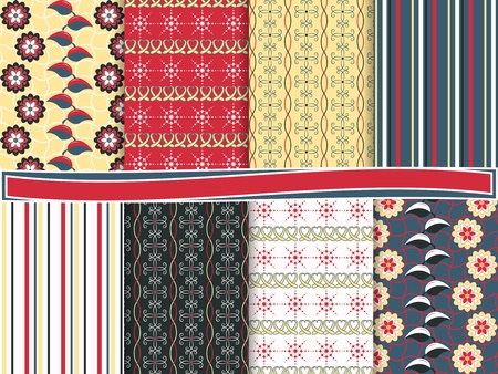 Abstract set of scrapbook paperのイラスト素材