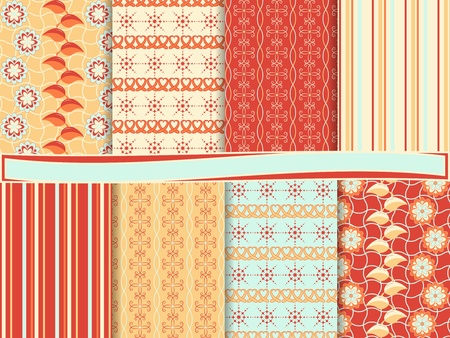 Abstract vector set of scrapbook paperのイラスト素材