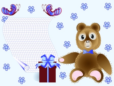 Illustration: bear greeting cardのイラスト素材