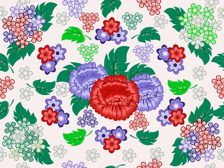 illustration of abstract floral seamlessのイラスト素材