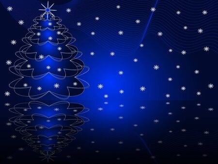 illustration:  Christmas abstract fur-tree のイラスト素材
