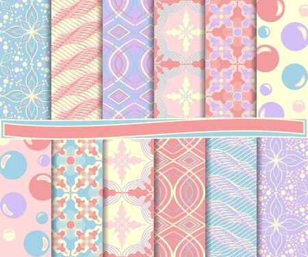 Abstract vector set of paper for scrapbookのイラスト素材