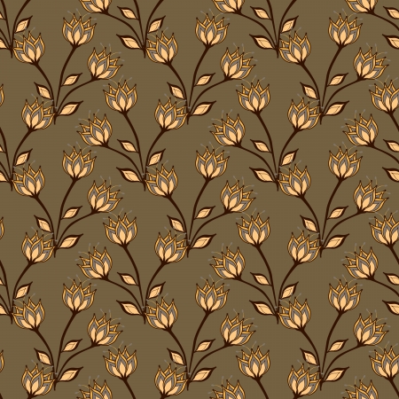 abstract vector illustration of floral seamlessのイラスト素材