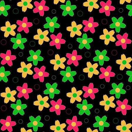 abstract floral vector illustration seamlessのイラスト素材