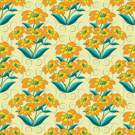 Abstract vector illustration of floral のイラスト素材