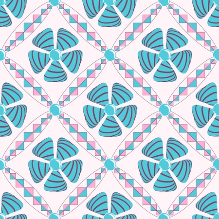 Seamless vector illustration of abstract flowersのイラスト素材