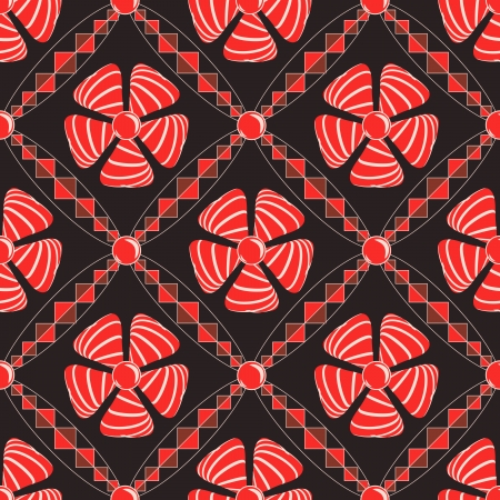 Seamless vector illustration of abstract flowersのイラスト素材