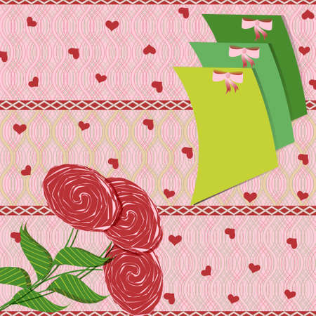 vector illustration greeting card Valentine's Dayのイラスト素材