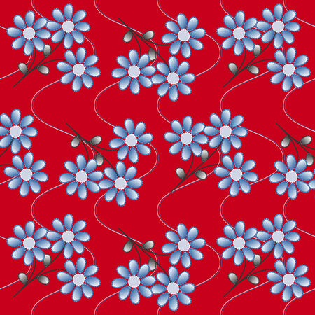 abstract floral vector illustrationのイラスト素材