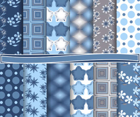 Abstract vector set of scrapbook paper vector