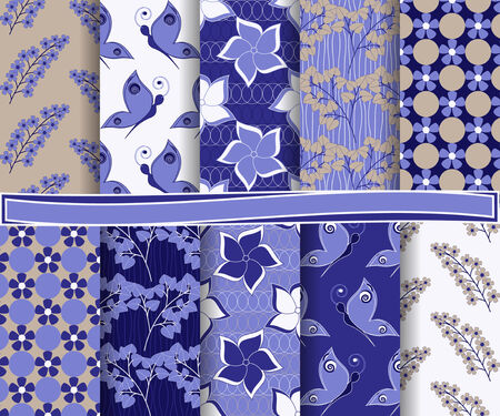  set of  abstract vector paper for scrapbook 
のイラスト素材