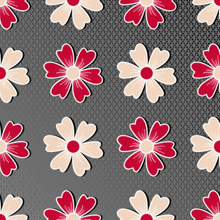 abstract floral illustration のイラスト素材