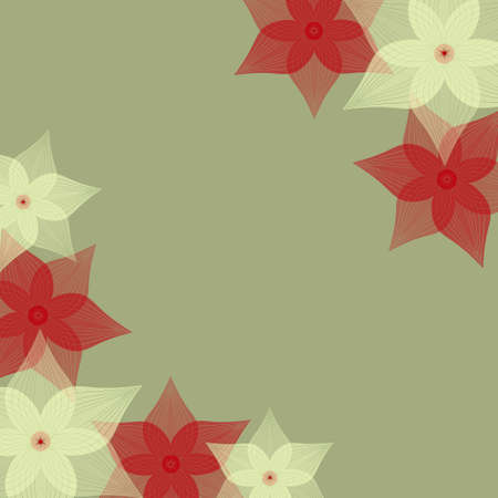 Abstract vector illustration of floral greeting card のイラスト素材