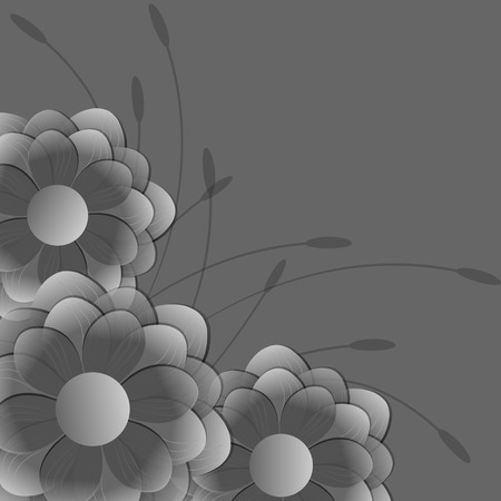 Abstract vector illustration of floral greeting cardのイラスト素材