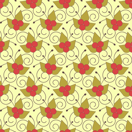 Seamless abstract vector illustration with berries のイラスト素材
