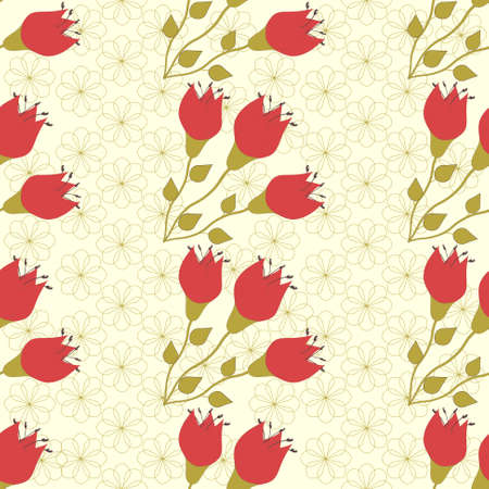 Seamless abstract floral illustrationのイラスト素材