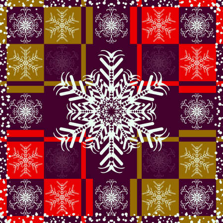 Christmas illustration of abstract snowflakeのイラスト素材