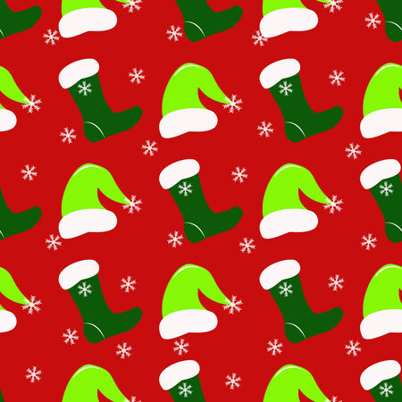 Seamless christmas vector illustration backgroundのイラスト素材