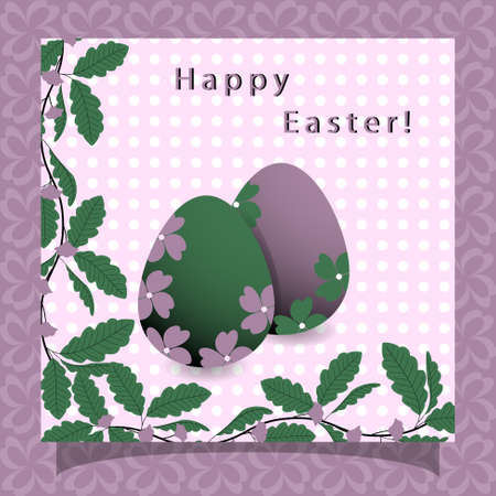 Greeting card Happy Easter. Abstract vector illustrationのイラスト素材
