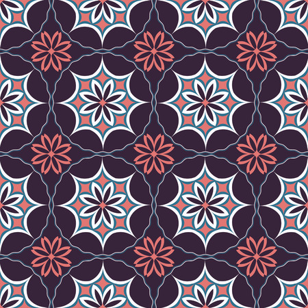 Seamless vector illustration of abstract flowersのイラスト素材