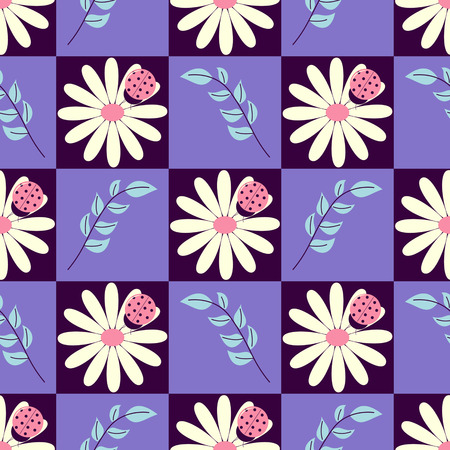 Seamless abstract floral vector illustrationのイラスト素材
