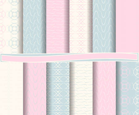 set of  abstract vector paper for scrapbookのイラスト素材