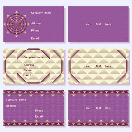 set of vector templates for invitations, business cardsのイラスト素材
