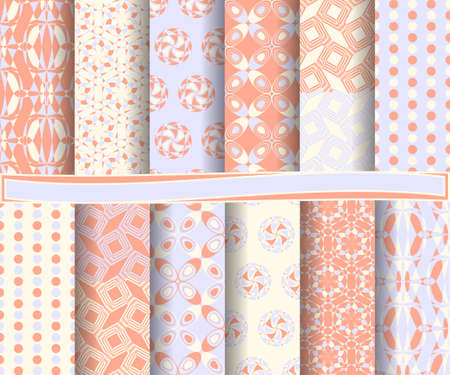 set of  abstract vector paper for scrapbook