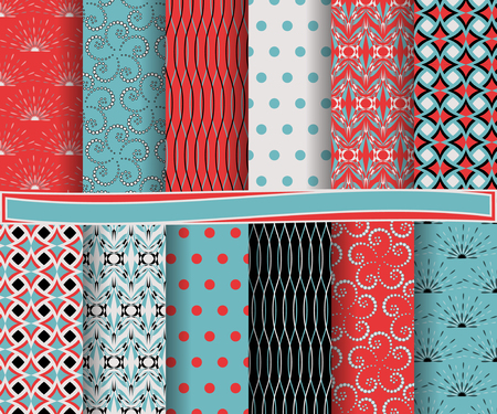 set of abstract vector paper with decorative shapes and design elements for scrapbookのイラスト素材