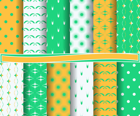 set of abstract vector paper with decorative shapes and design elements for scrapbookのイラスト素材