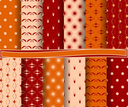 set of abstract vector paper with decorative shapes and design elements for scrapbookのイラスト素材