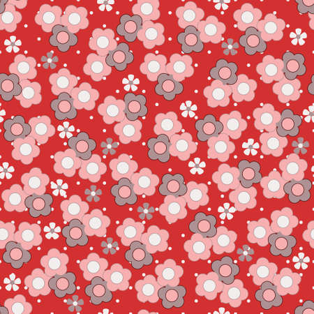 Seamless vector ornamental floral patternのイラスト素材