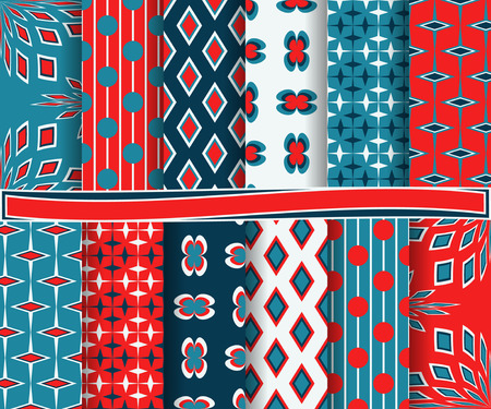 set of abstract vector paper with decorative shapes and design elements for scrapbookのイラスト素材