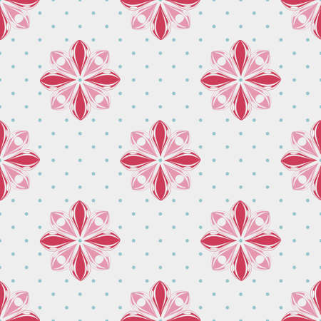 Seamless vector illustration of abstract flowersのイラスト素材