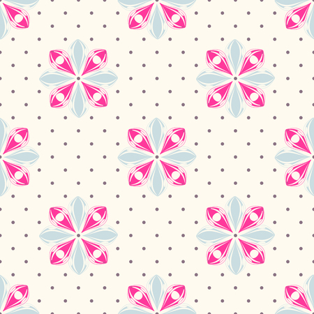 Seamless vector illustration of abstract flowersのイラスト素材
