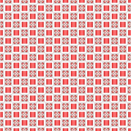 abstract vector background with flowers and squaresのイラスト素材