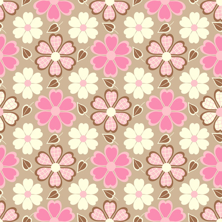 seamless abstract vector illustration floral backgroundのイラスト素材