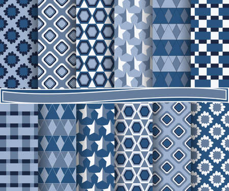 set of abstract vector paper with decorative shapes and design elements for scrapbookのイラスト素材