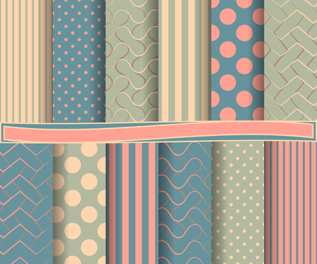 set of abstract vector paper with decorative shapes and design elements for scrapbookのイラスト素材