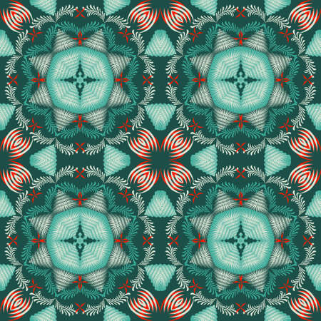 Seamless abstract vector Christmas pattern
